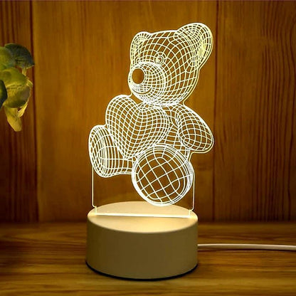 3D Холограмна нощна лампа